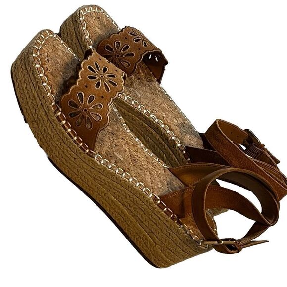 Crown Vintage Espadrille Sandals 8 1/2M 8.5 (long fits like a 9) ankle strap - Picture 2 of 13